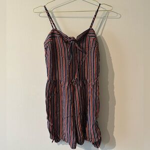 Xhilaration Red and Blue Striped Romper size Small